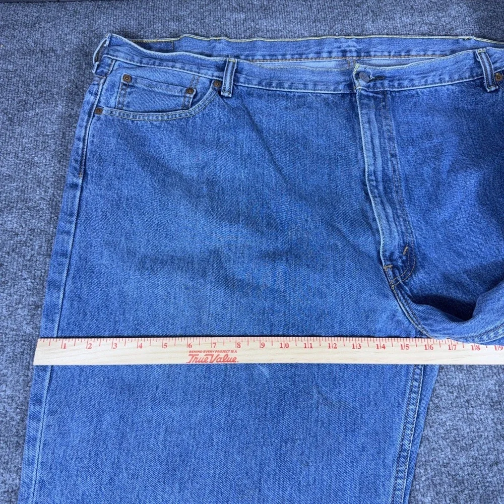 Levis 550 Relaxed Fit Jeans Mens 52x29 Blue Denim Tapered Leg Medium Wash
